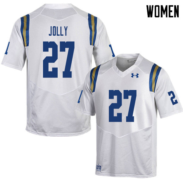 Women #27 Patrick Jolly UCLA Bruins College Football Jerseys Sale-White - Click Image to Close